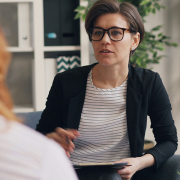therapist telling patient about CBT therapy in New Haven, ct